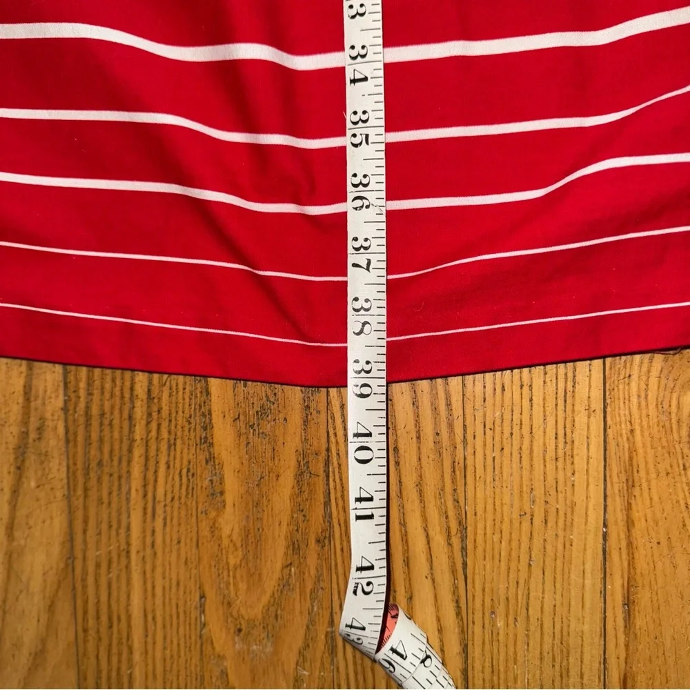 VINTAGE Red and White Striped Dress chevron pattern - Picture 11 of 11